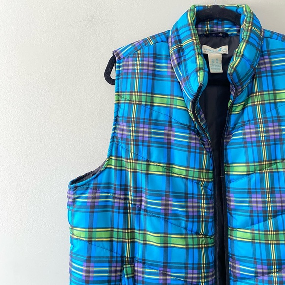 VINTAGE PLAID PUFFER VEST - Picture 3 of 4